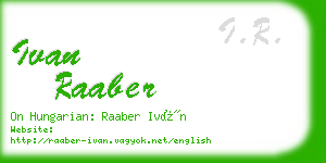 ivan raaber business card